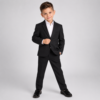 بليزر أطفال كلاسيك ساده - اسود